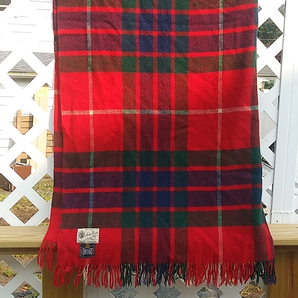 100% Wool Tartan Throw Archie Brown and Son FLAWED